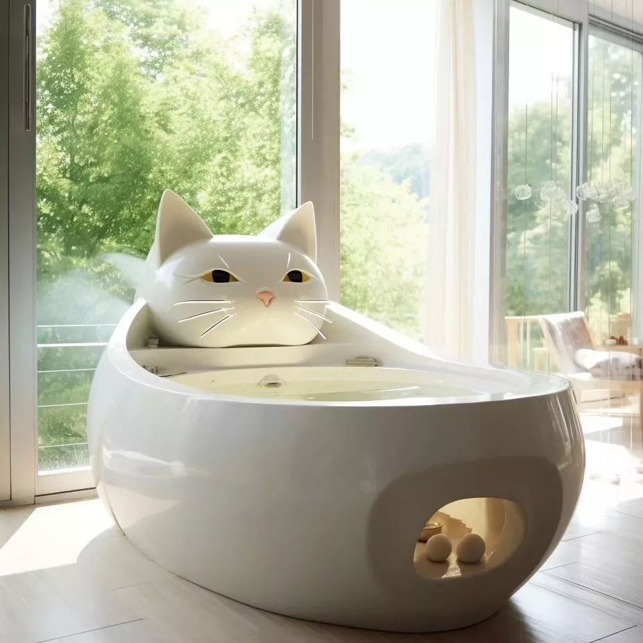Curves and Comfort: Dive into Serenity with Our Cat Shaped Bathtub Collection
