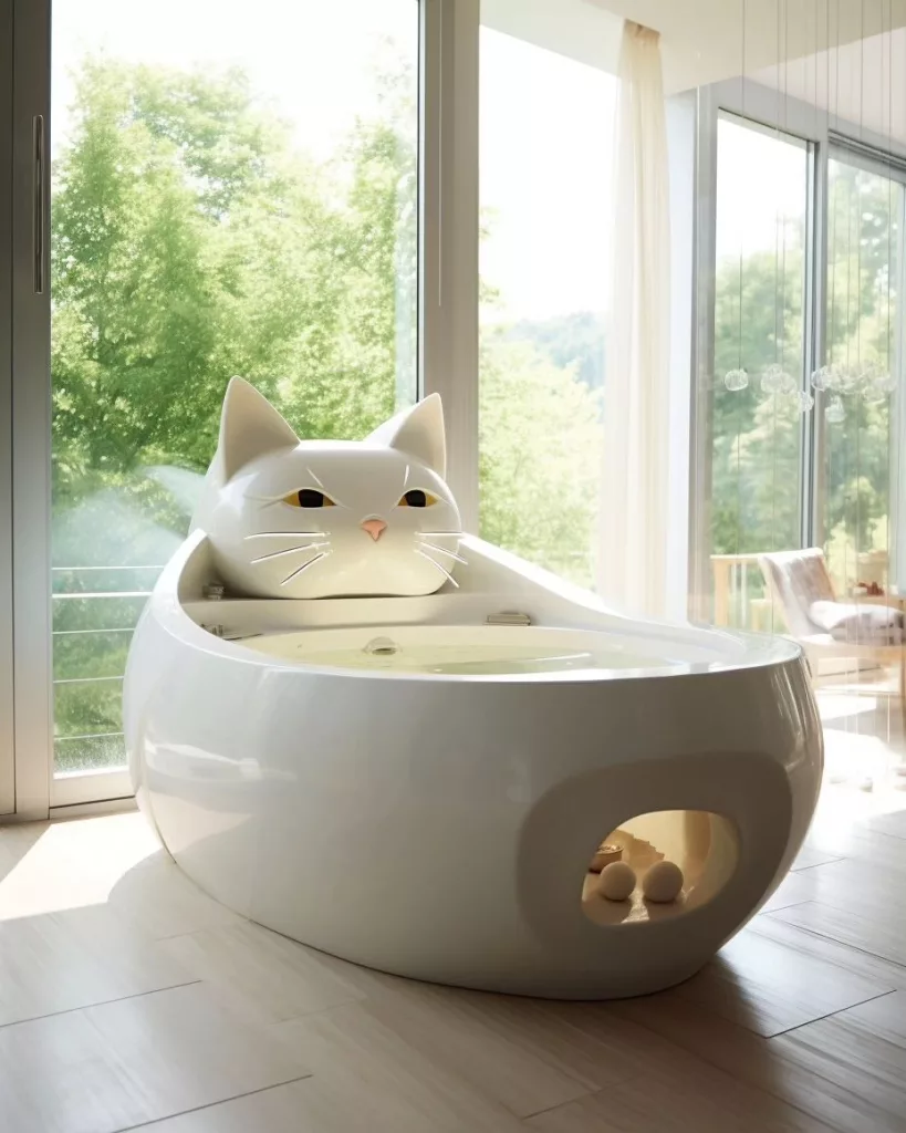 Curves and Comfort: Dive into Serenity with Our Cat Shaped Bathtub Collection