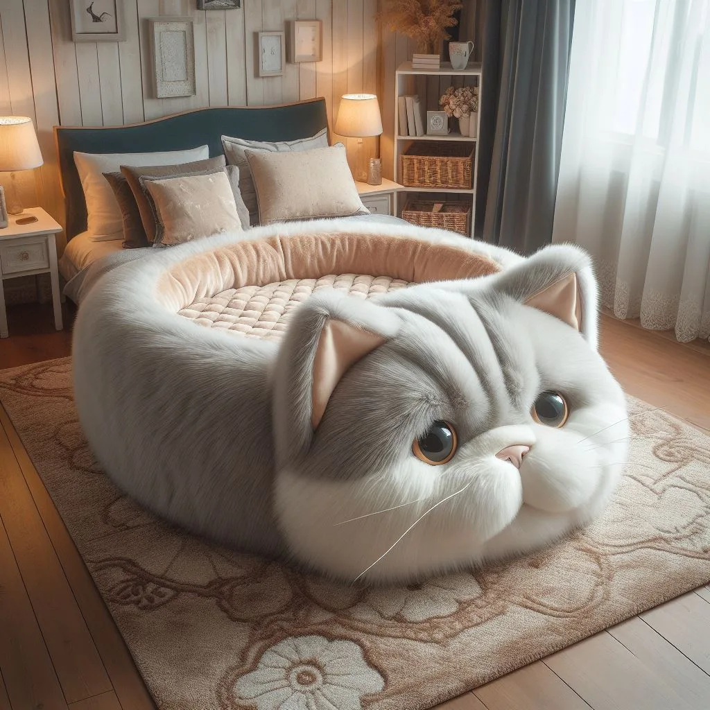 Dreamland for Whiskers: Unveiling the Cozy World of a Cat Shaped Bed