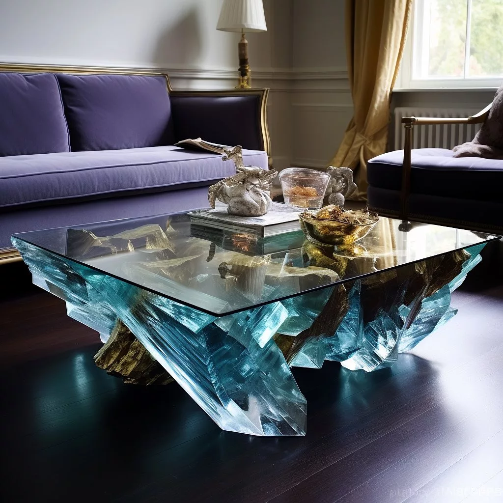 Crystalmarie Sled Coffee Table with Storage - Combining Functionality and Style