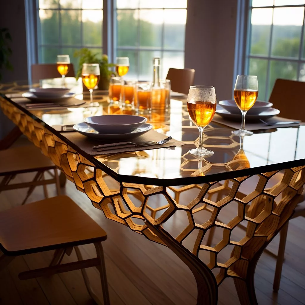 Feast on Sophistication: Honeycomb Dining Table Designs Unveiled