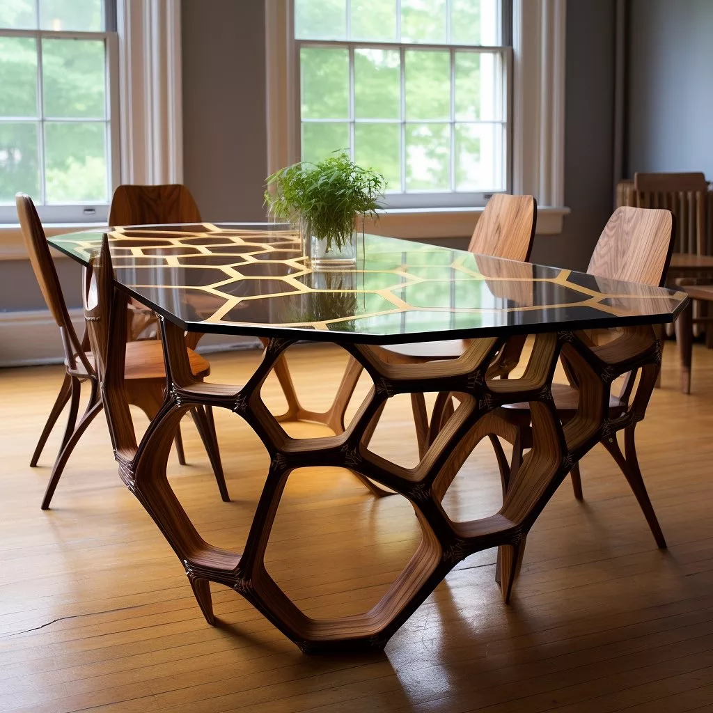 Highlighting the Use of Epoxy Resin in Honeycomb Dining Tables