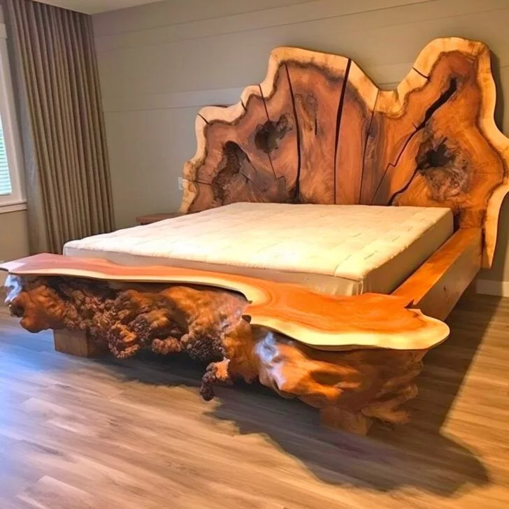 How do I care for my live edge bed frame?