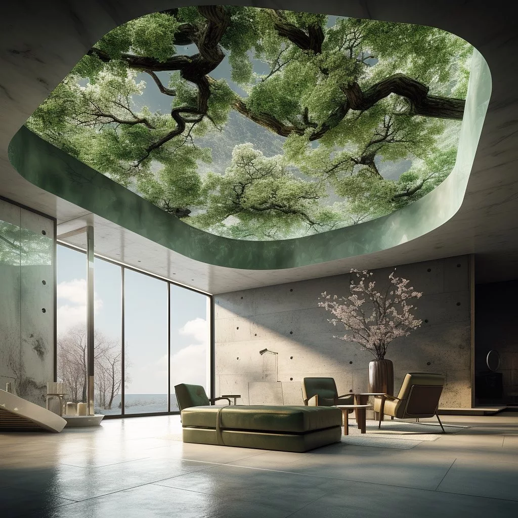 Timeless Style: Nature-Inspired Black Ceilings