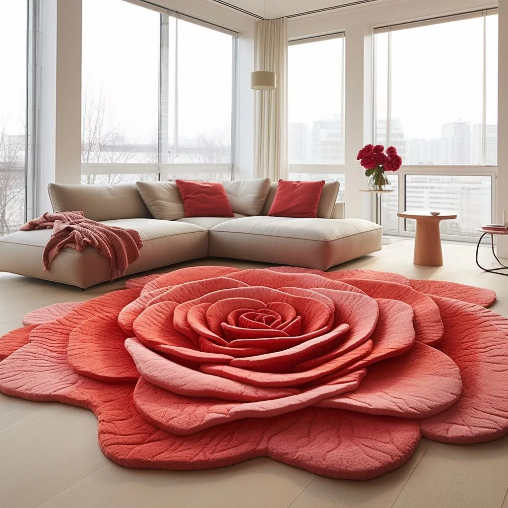 Blooming Elegance: Adorn Your Space with a Rose Inspired Rug