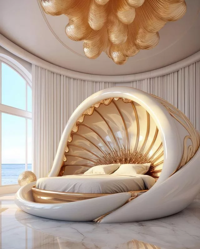 Seashell Inspired Bed Design