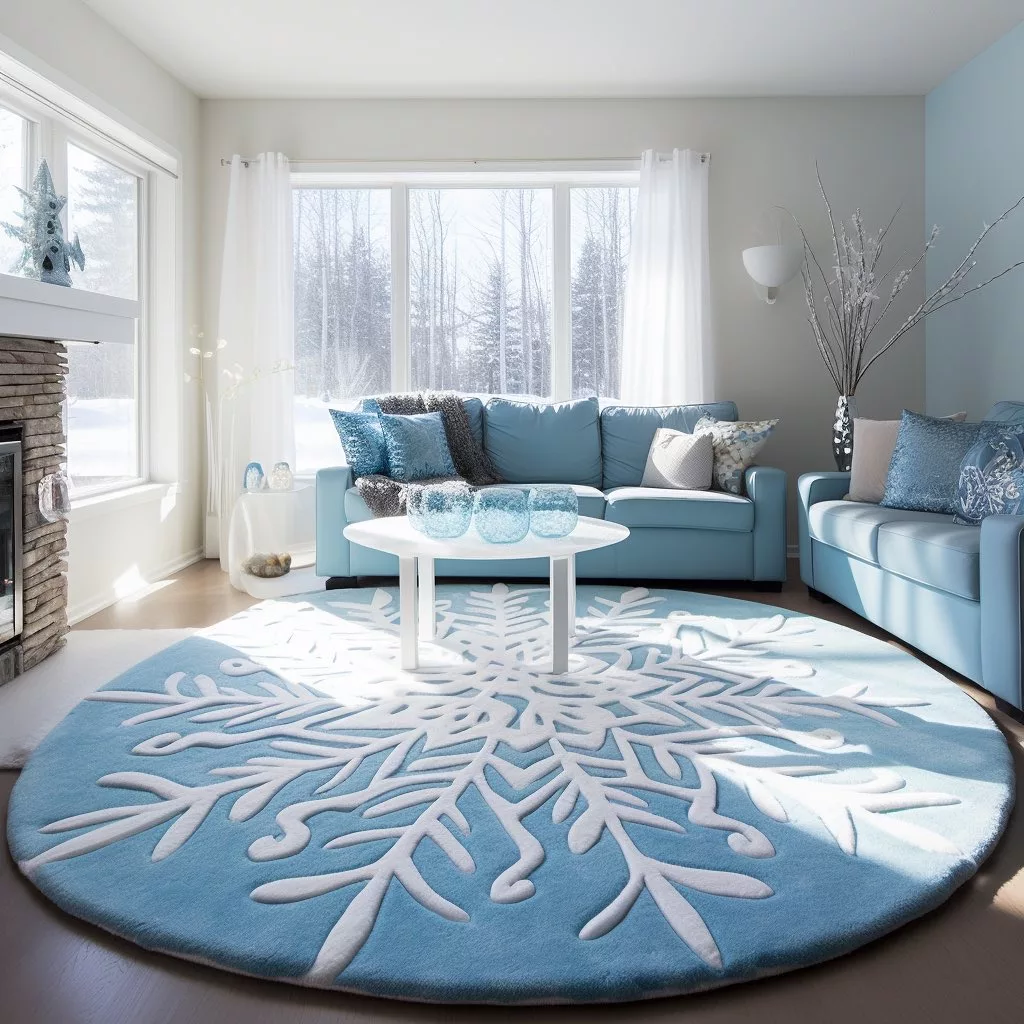 Snowflake inspired rug designs