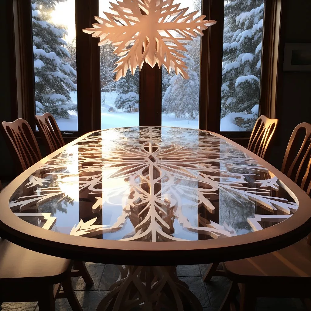 Incorporating Snowflake Decorations into Table Settings