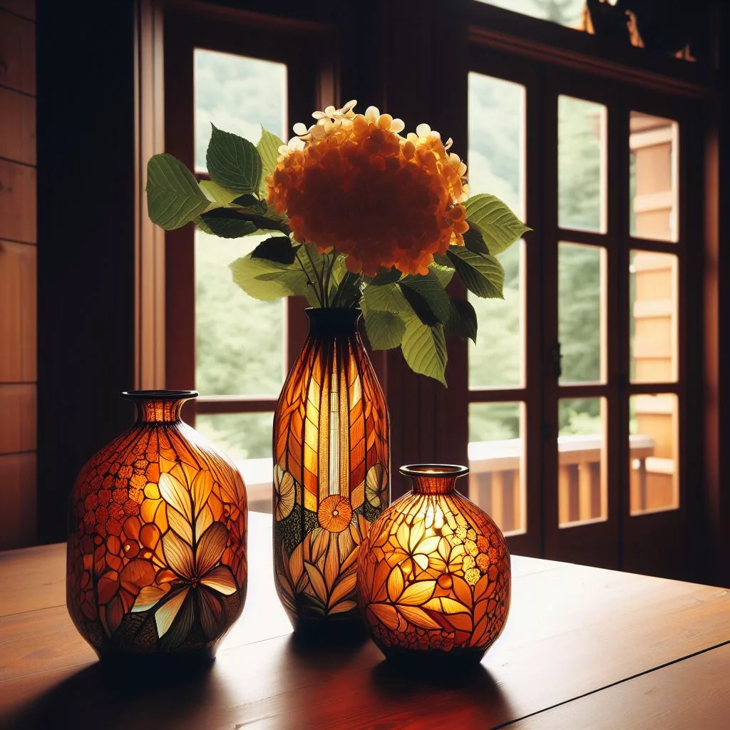 Assembling the Stained Glass Flower Vase