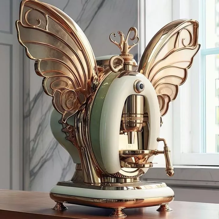 Elegance in Every Sip: Unveiling Butterfly-Inspired Coffee Machine Design