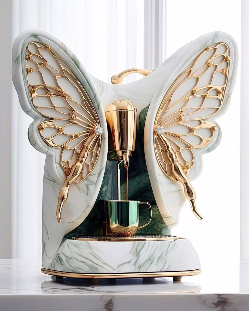 Elegance in Every Sip: Unveiling Butterfly-Inspired Coffee Machine Design