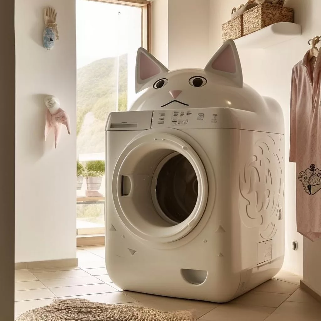 Mimic Cat-Shaped Washing Machines