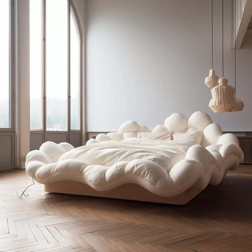 Cloud-Shaped Bed: Drift into Dreamland on a Heavenly Oasis