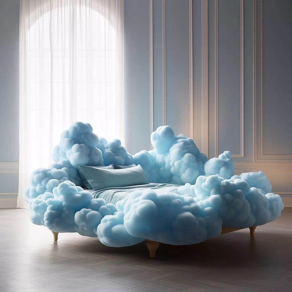 Cloud-Shaped Bed: Drift into Dreamland on a Heavenly Oasis