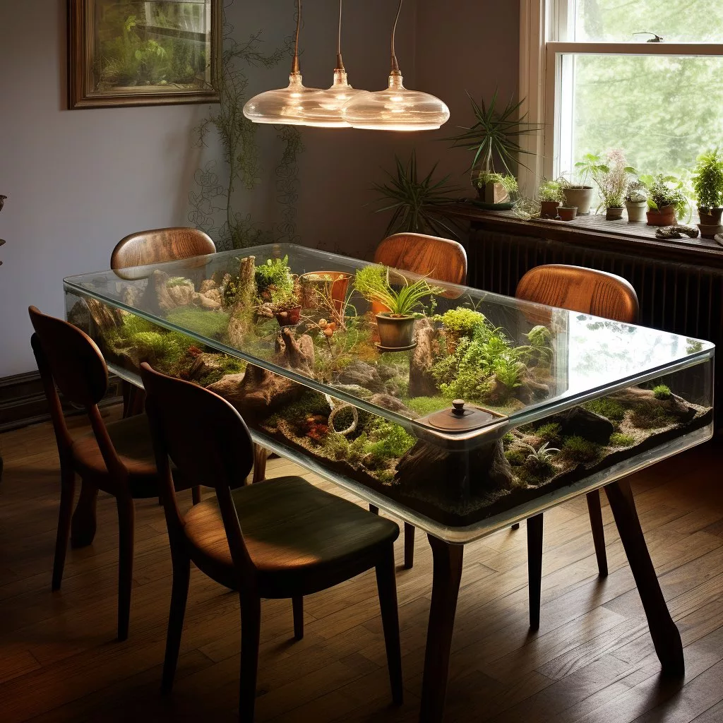 Terrarium Table Design Ideas  Terrarium table, House plants decor