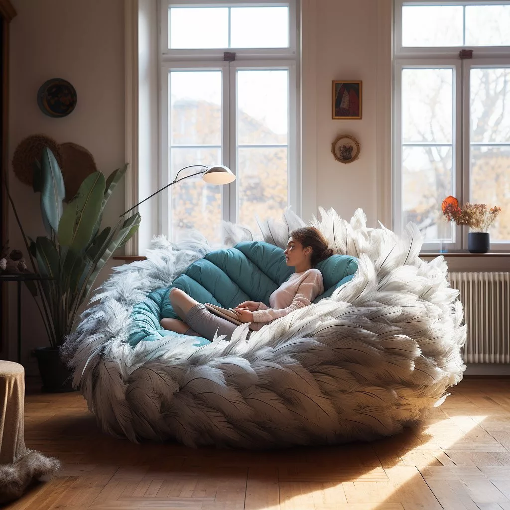 Embracing the Uniqueness of Feather-Inspired Bean Bags