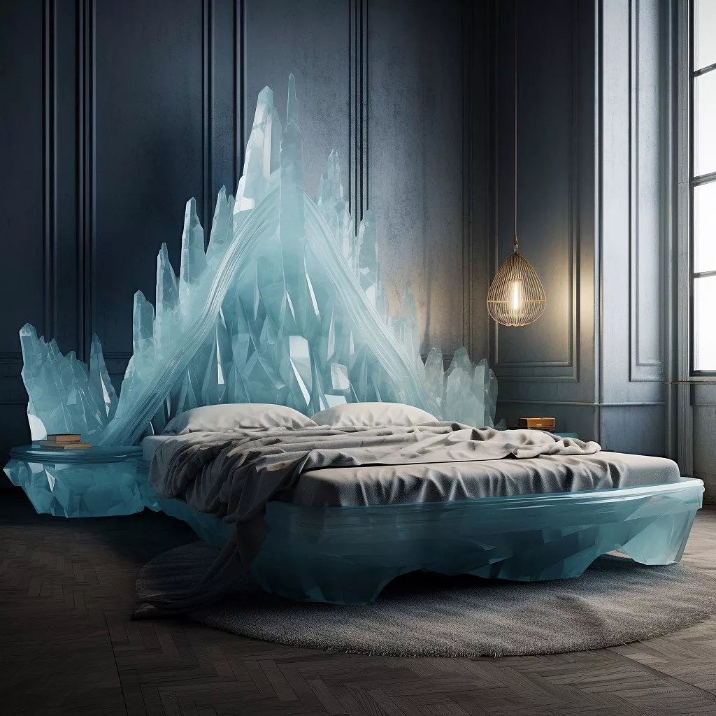 Iceberg-Inspired Bed: Exploring Glacial Dreams and Modern Bedroom Decor