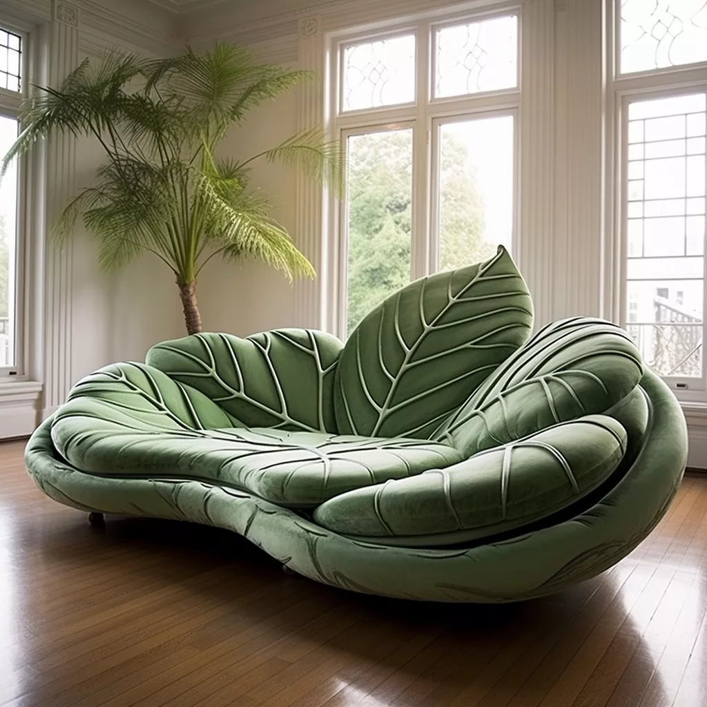 Leaf-Inspired Couches: Embracing Nature with Modern Designs