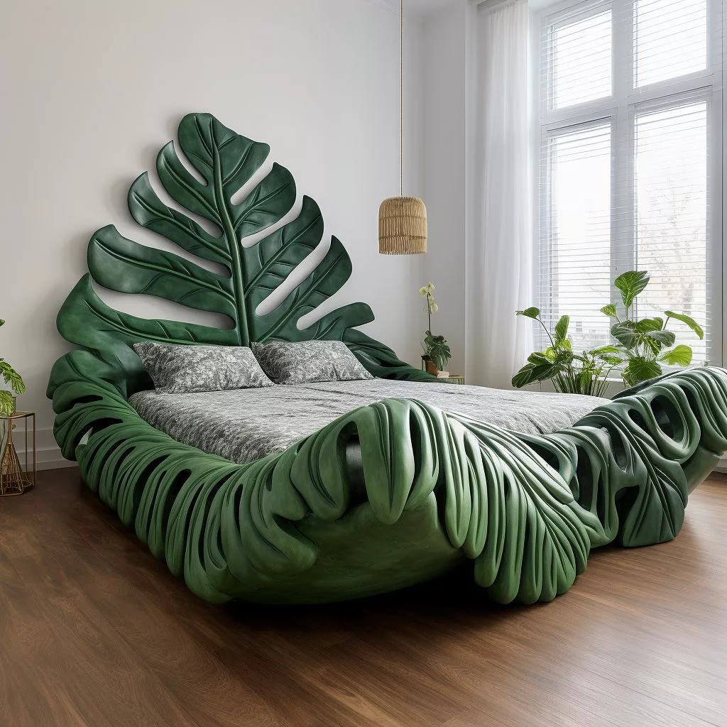 Monstera-Inspired Bed: Unveiling the Allure of Monstera Leaf Bedroom Decor