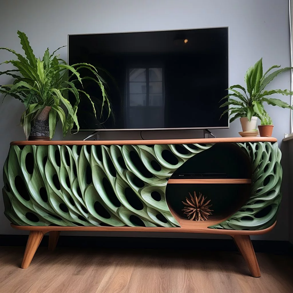 Design and Aesthetic of Monstera Leaf Model TV Stands