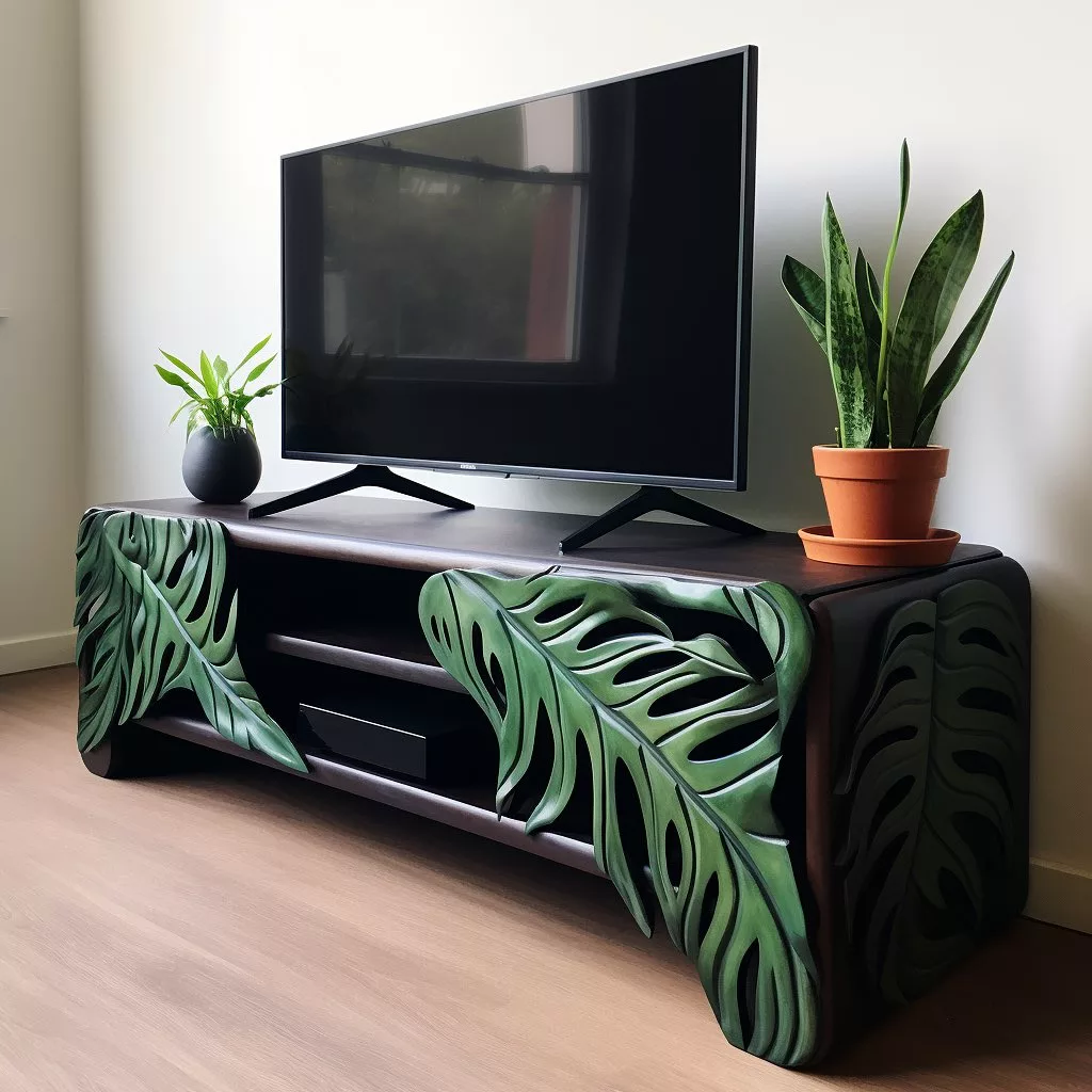 Defining the Monstera Inspired TV Stand