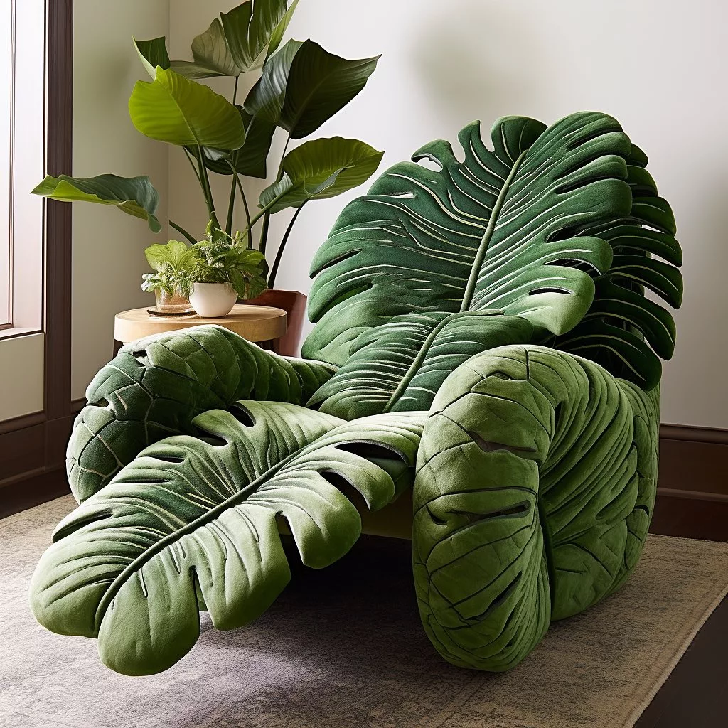 Monstera Recliner Bliss: Immerse Yourself in Tropical Comfort