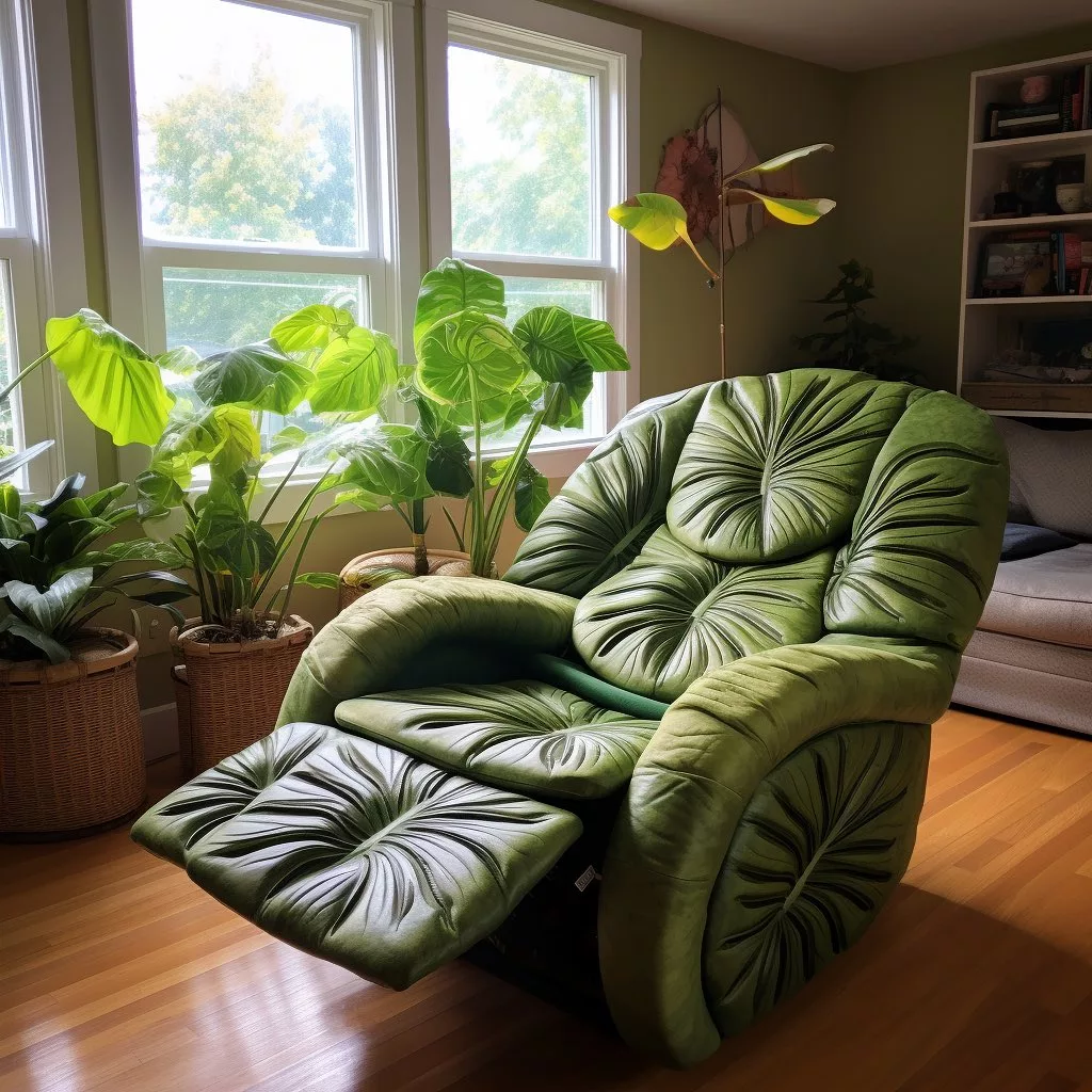 Monstera Recliner Bliss: Immerse Yourself in Tropical Comfort