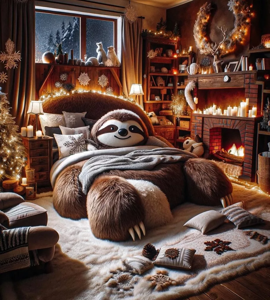 Exploring Sloth-Shaped Bed Designs for the Festive Season