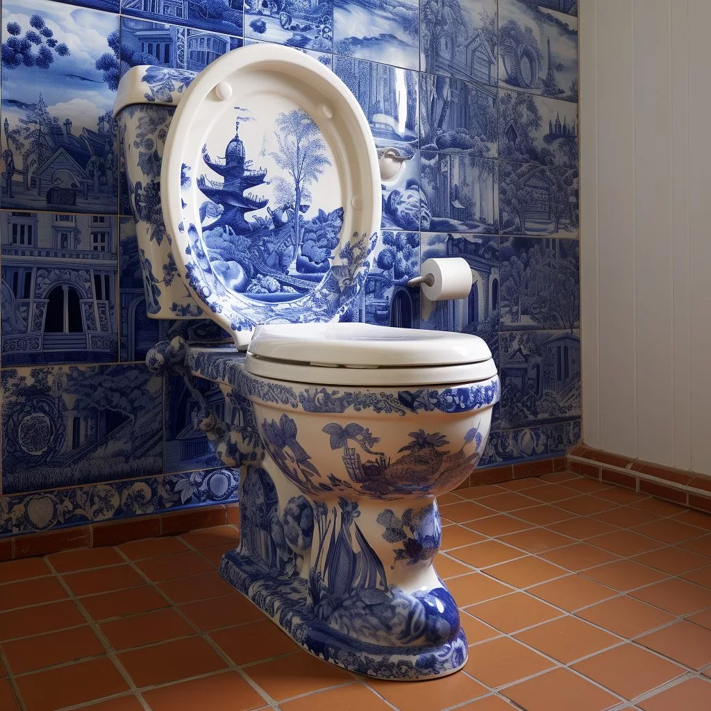 Elegance in Every Flush: Delftware-Inspired Toilets for Chic Bathrooms