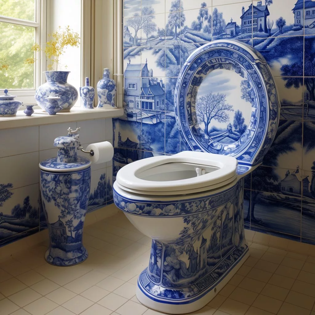 Elegance in Every Flush: Delftware-Inspired Toilets for Chic Bathrooms