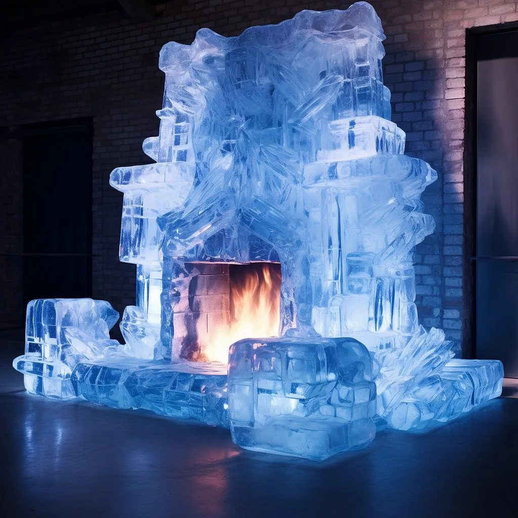 Igniting Elegance: The FrostFlame Hearth's Icy Aesthetic Revolutionizing Interior Design