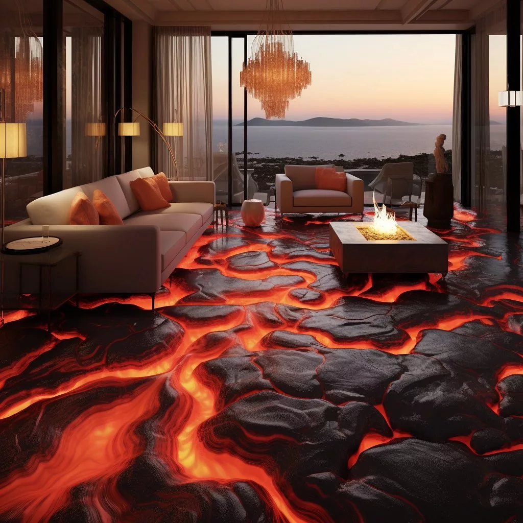 Lava-Inspired Floor: Transform Your Space with Captivating Elegance