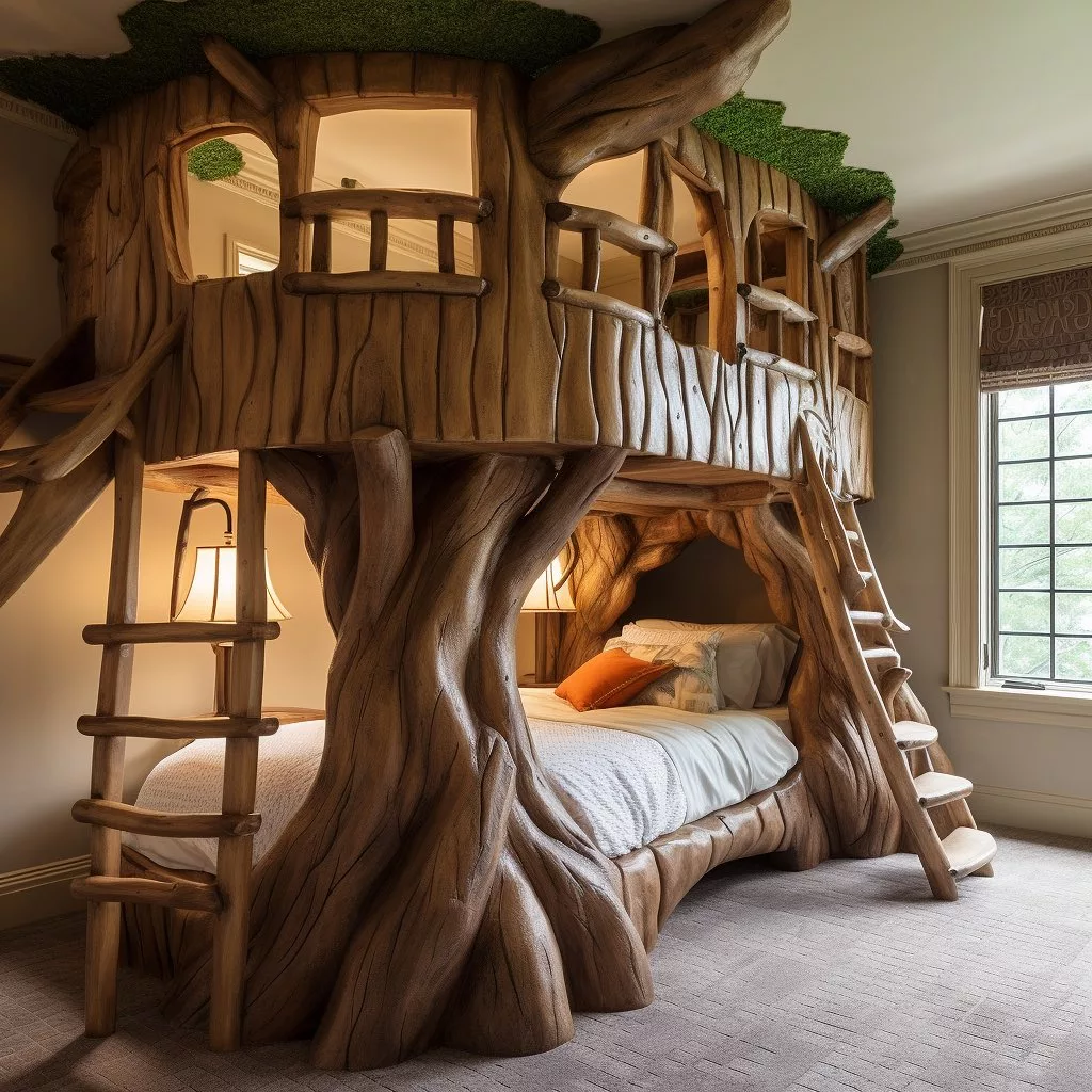 Elevate Childhood Adventures: Treehouse-Inspired Bunk Bed Delights