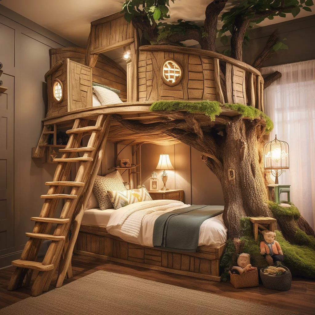 Elevate Childhood Adventures: Treehouse-Inspired Bunk Bed Delights