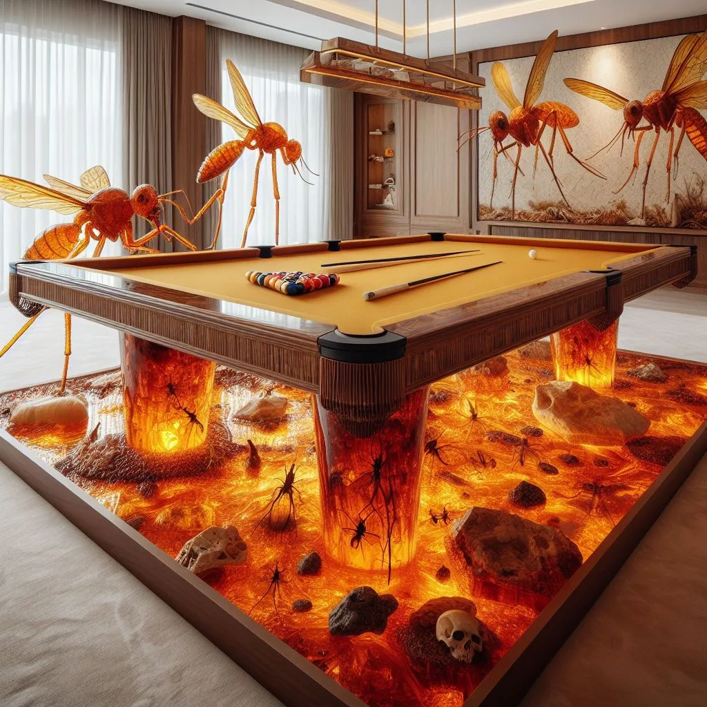 Unique Characteristics of Amber Resin Billiard Tables