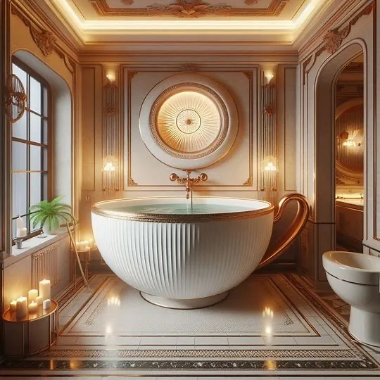 The Luxury of Soaking in a Teacup Shaped Bathtub