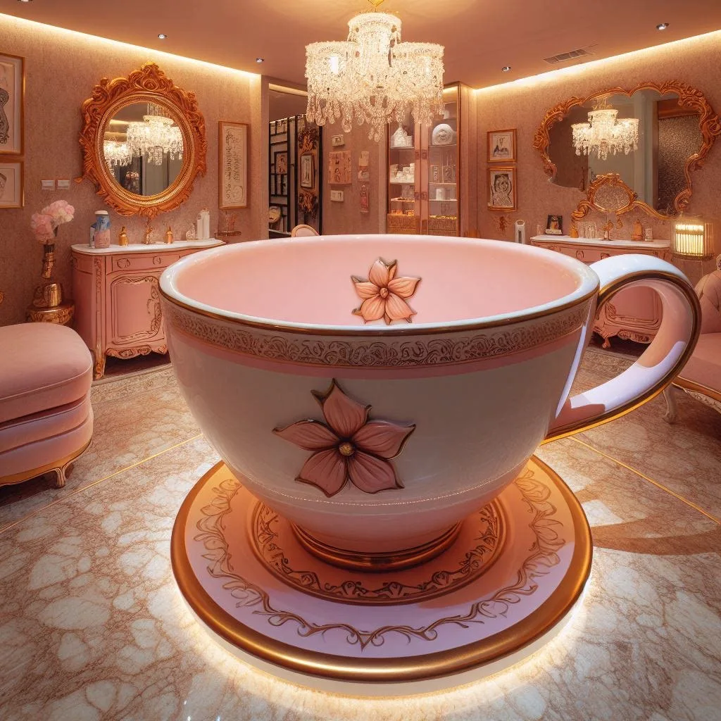 Indulge in Luxury Teacup Bathtub for Elegant Home Spa Retreats