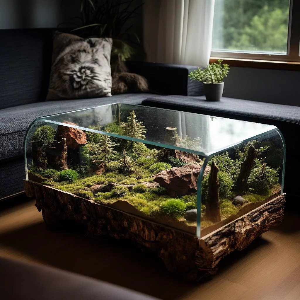 Unleash your creativity and build a stunning terrarium coffee table.