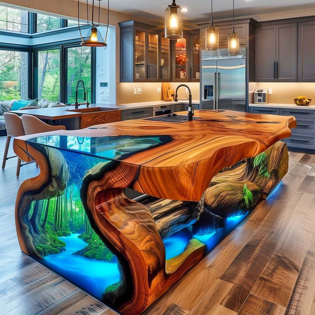 Step-by-Step Guide to Creating Wood and Epoxy Kitchen Islands