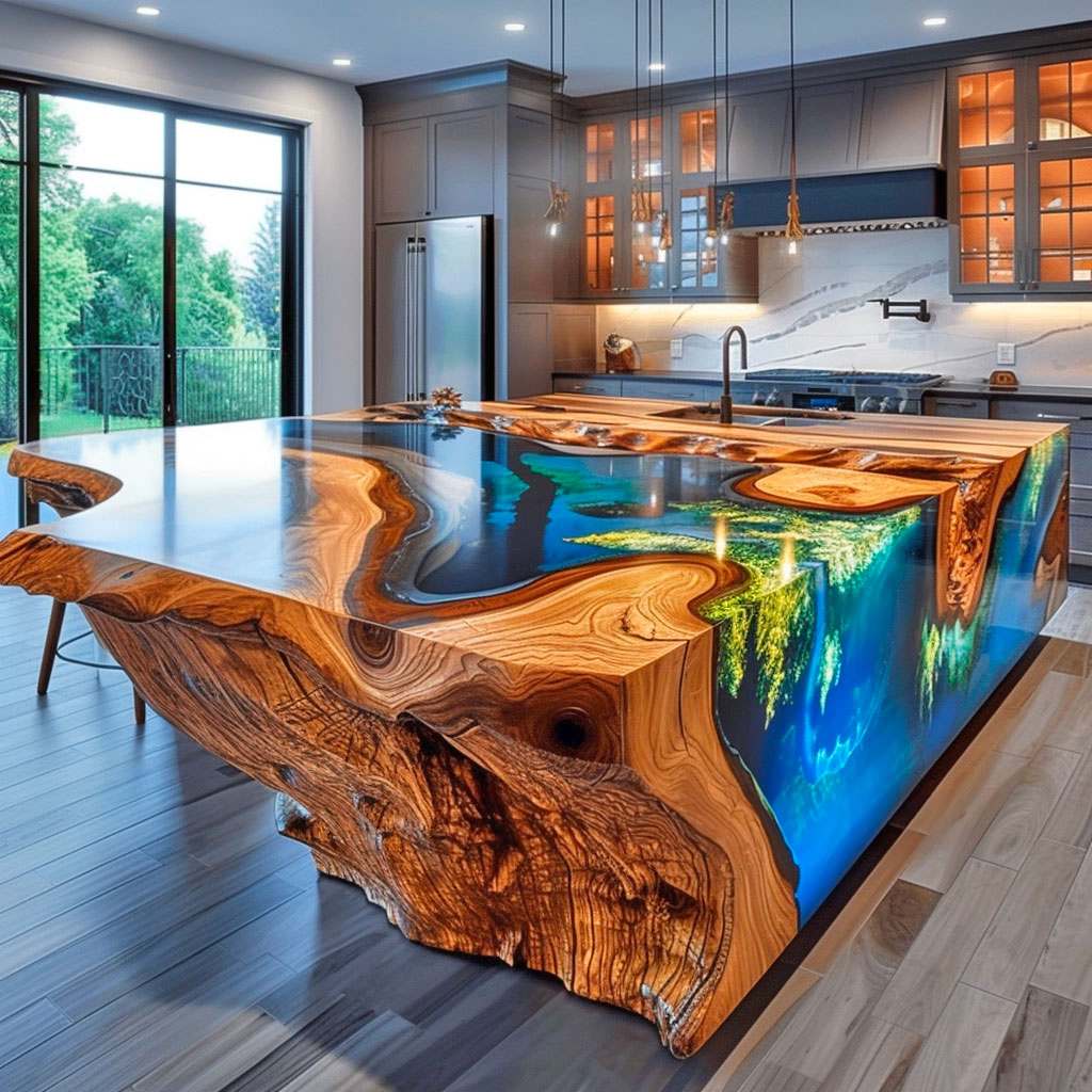 Design Planning for Wood and Epoxy Kitchen Islands