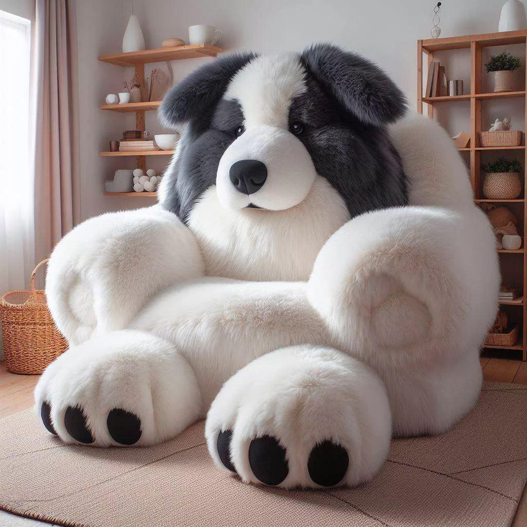 Design and Ergonomics of Fluffy Dog Shaped Chairs