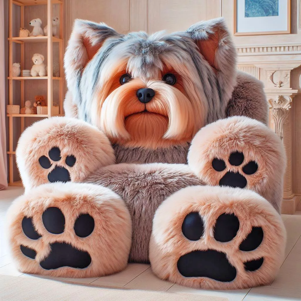 Design and Ergonomics of Fluffy Dog Shaped Chairs