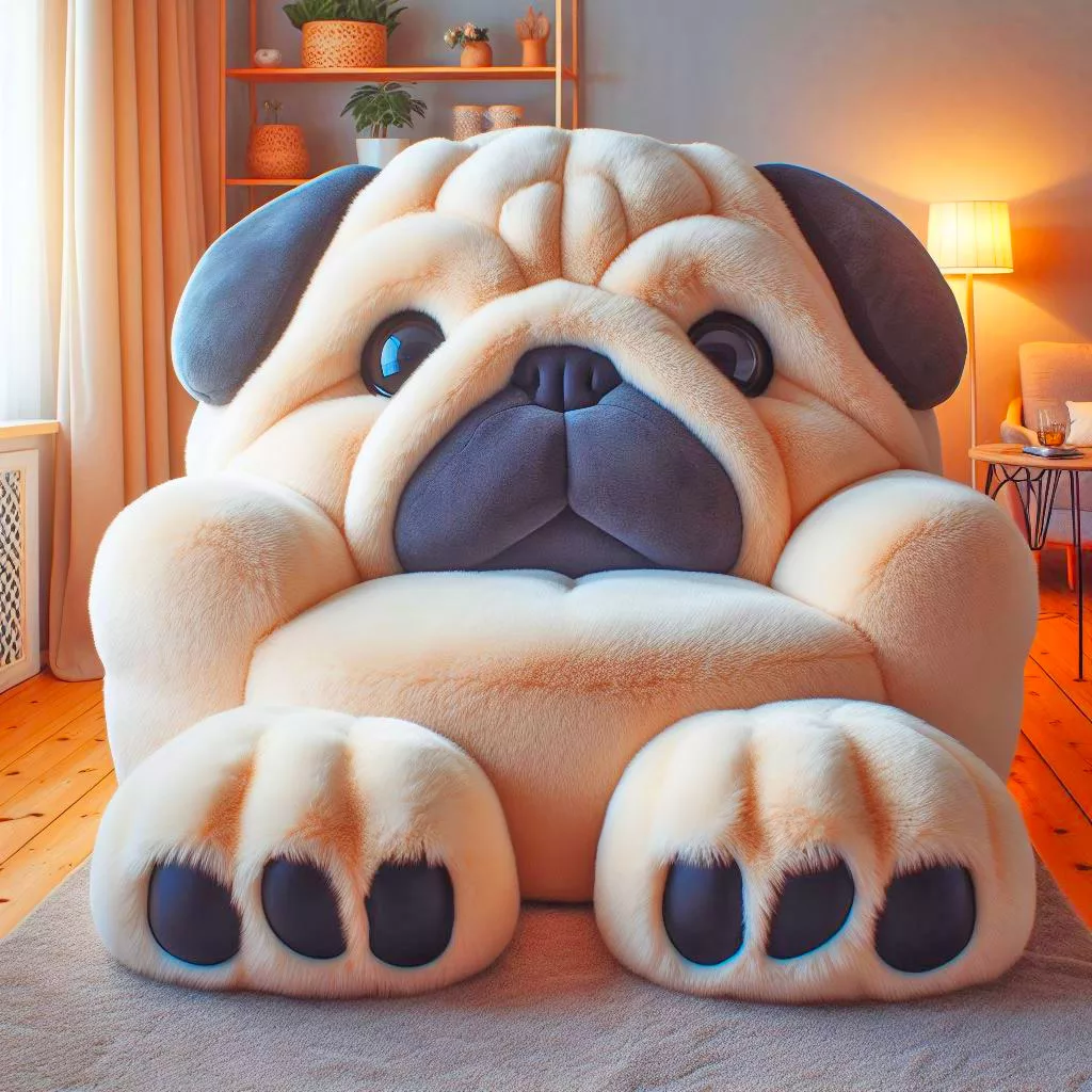 Fluffy Dog Shaped Chairs for Your Living Room