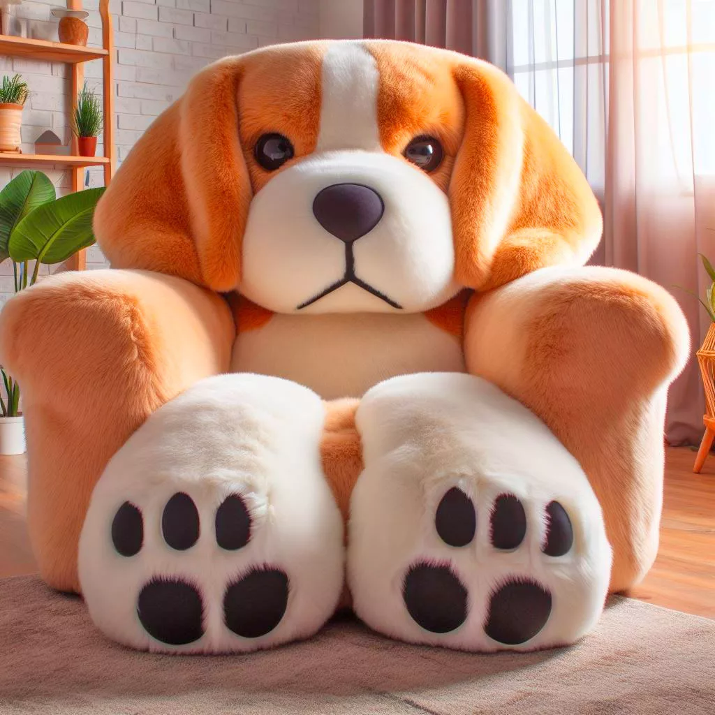 Whimsical Seating: Transform Your Space with Fluffy Dog Shaped Chairs