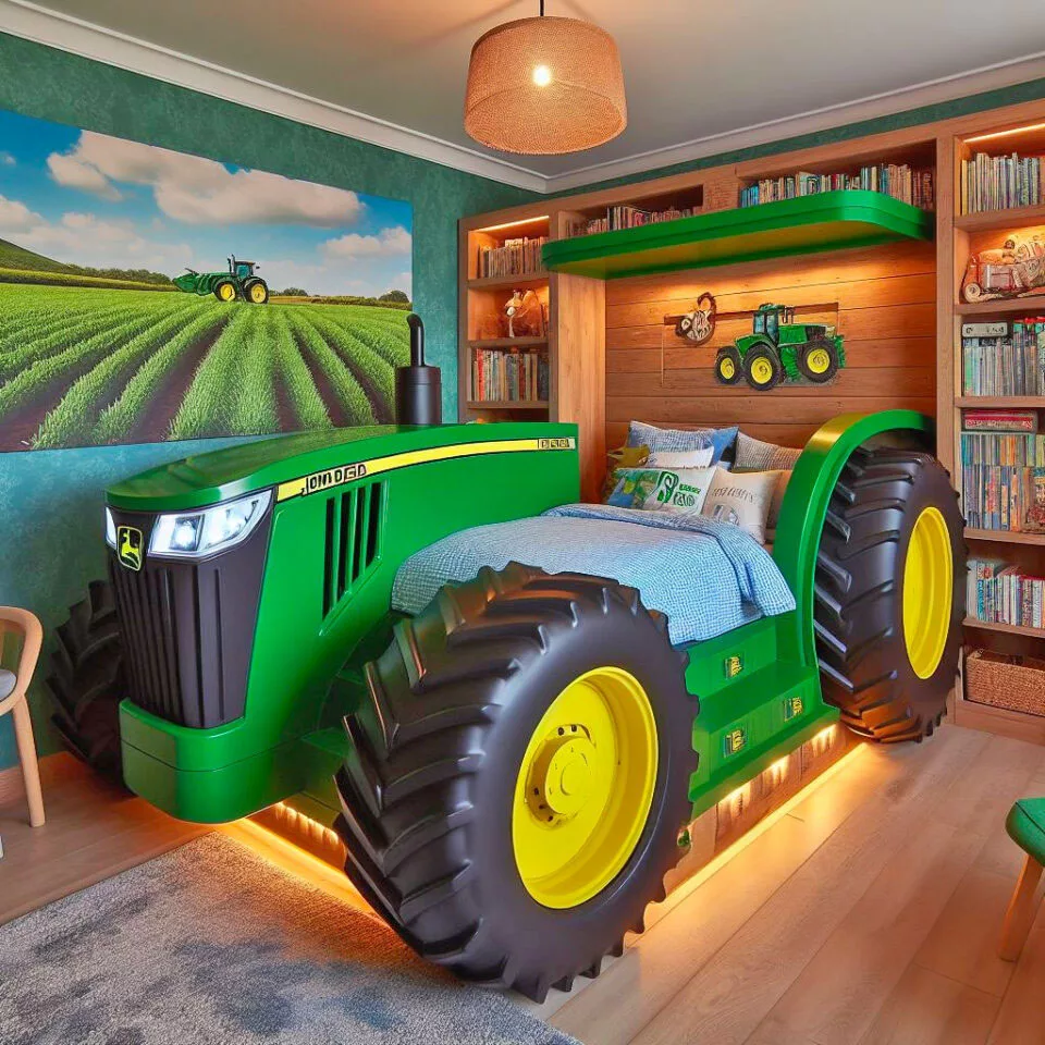 Design Elements of Giant Tractor Kids Beds