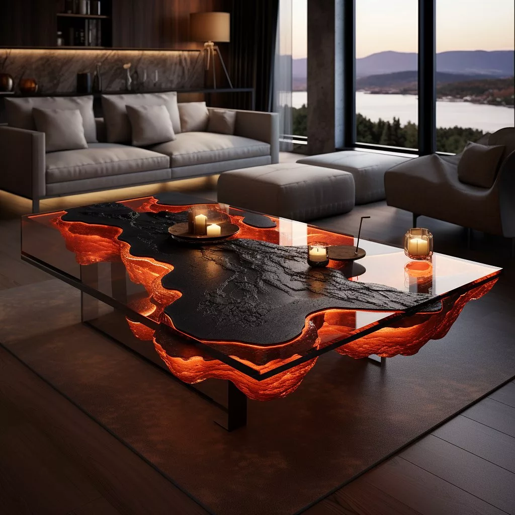 Volcanic Chic: Elevate Your Décor with a Lava Stone Coffee Table