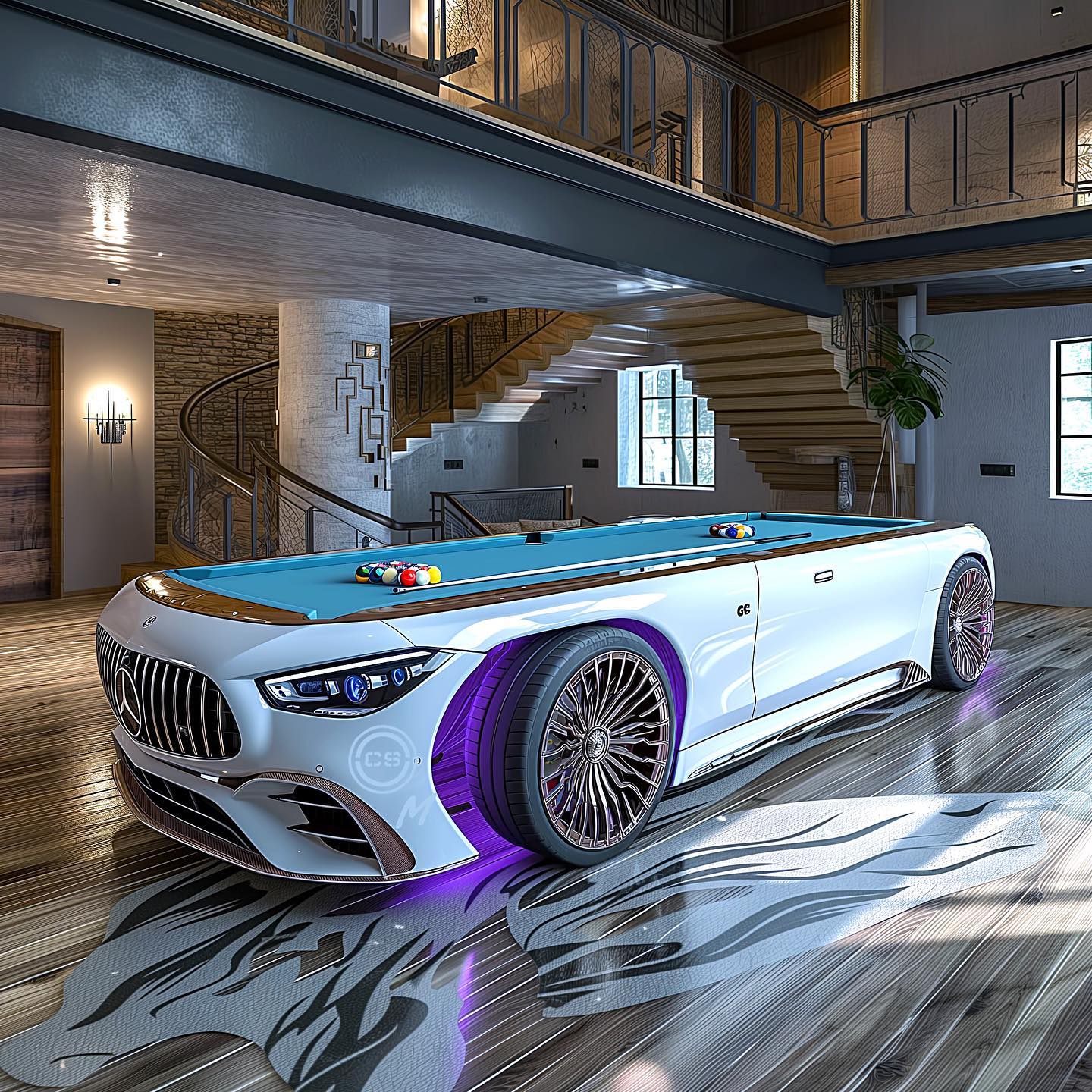 Mercedes Inspired Pool Table: Luxury Addition for Your Home