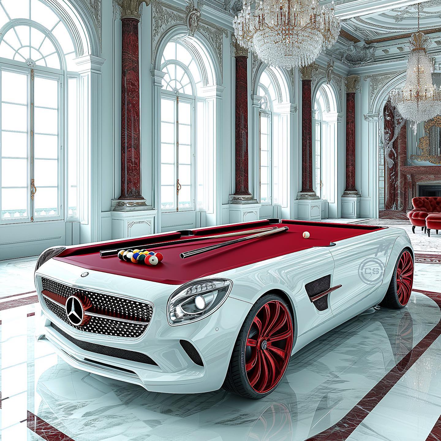 Mercedes Inspired Pool Table: Luxury Addition for Your Home