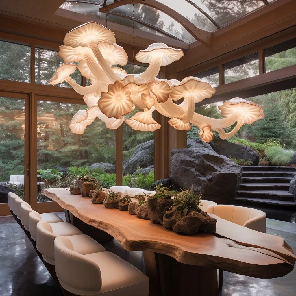 Mushroom Inspired Chandelier: Illuminate Your Space with Natural Elegance