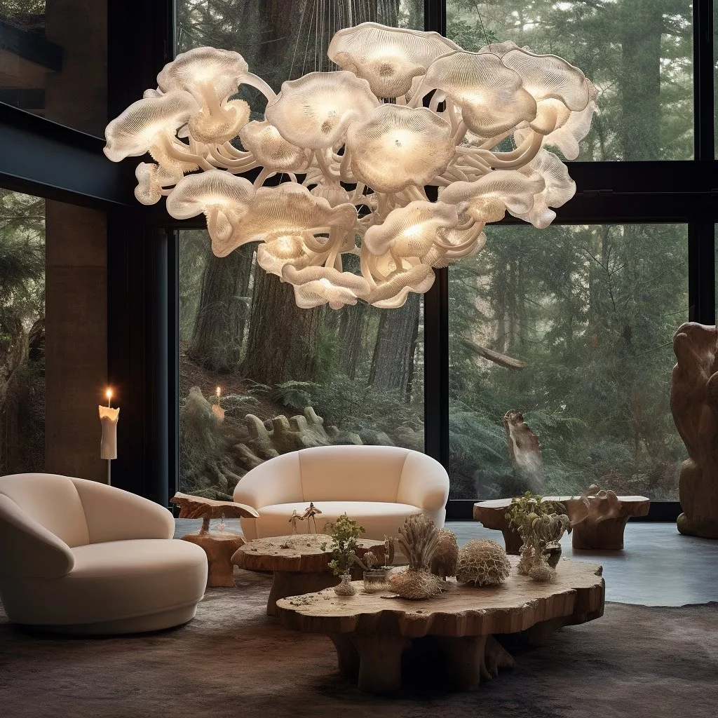 Mushroom Inspired Chandelier: Illuminate Your Space with Natural Elegance